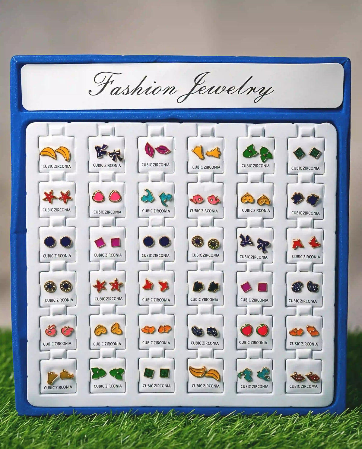Colorful Small Stud Earrings for Girls - Fun Shapes, Light Look