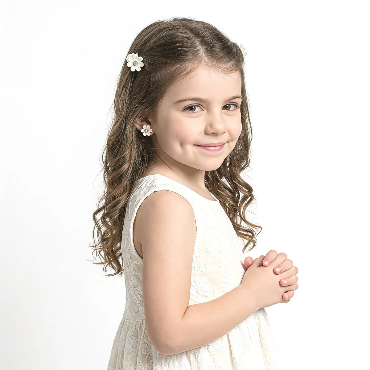 Mini Daisy Hair Clips for Girls - Colorful Hair Catchers, Light Look