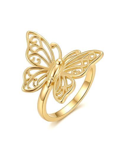 Butterfly Ring Jewellery Set for Girls, Adjustable Rings