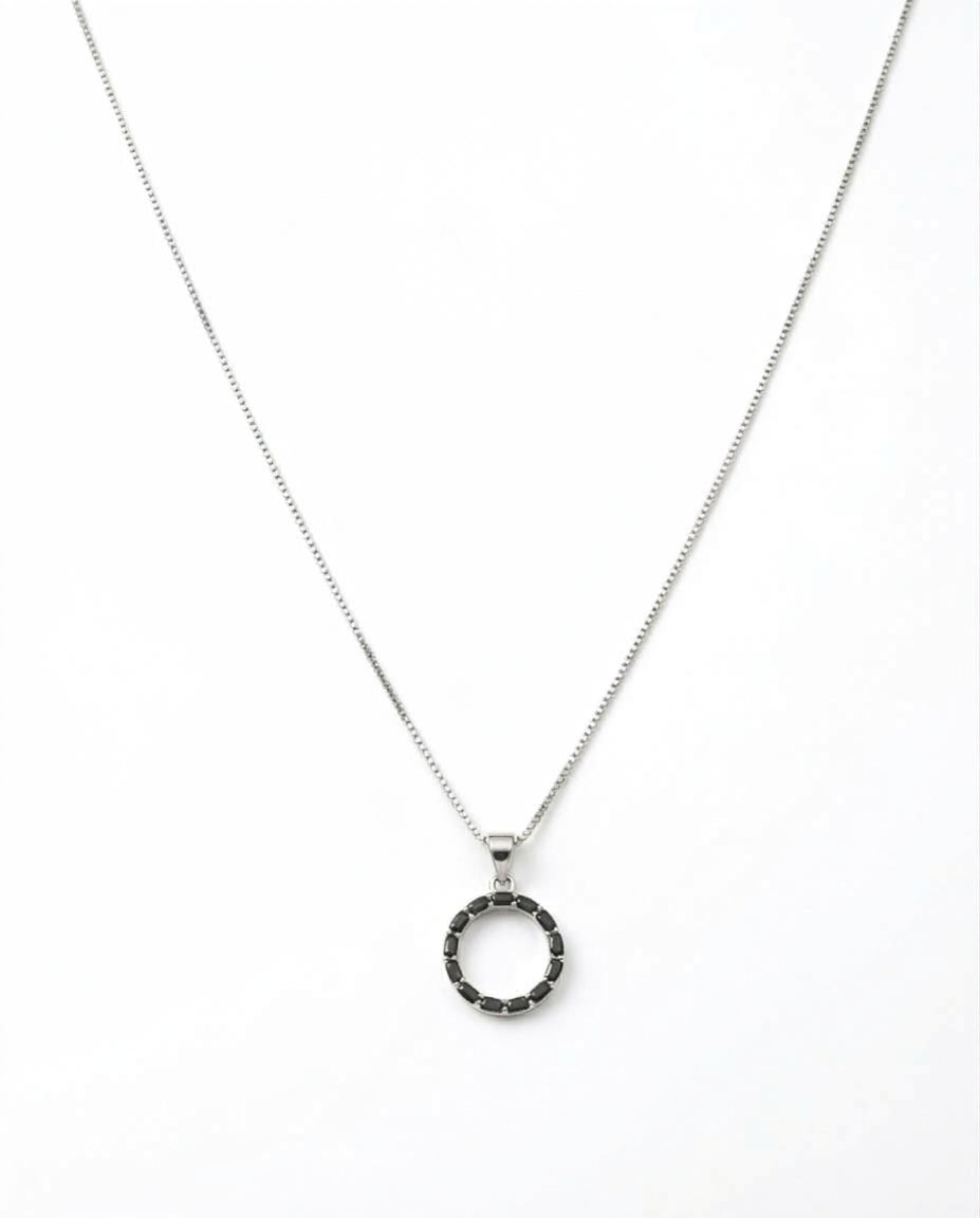 Silver Tone Ring Locket Necklace for Women - Elegant Light Look