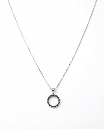 Silver Tone Ring Locket Necklace for Women - Elegant Light Look