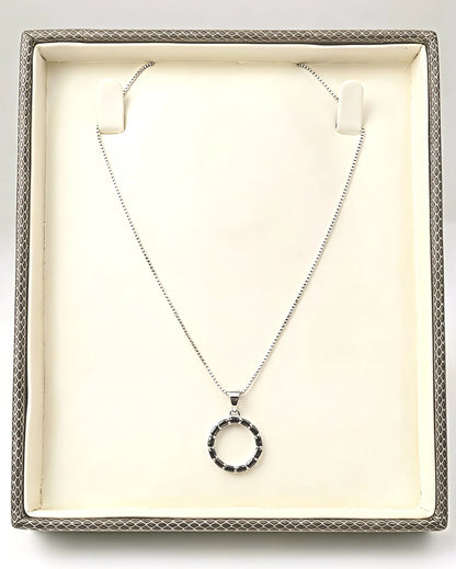 Silver Tone Ring Locket Necklace for Women - Elegant Light Look