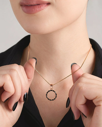 Silver Tone Ring Locket Necklace for Women - Elegant Light Look