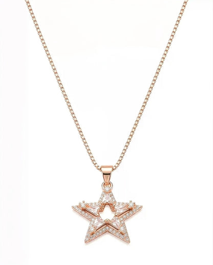 Star Locket Necklace for Women with Chain